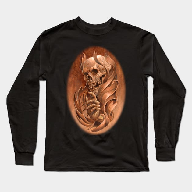Skeleton King Long Sleeve T-Shirt by Paul_Abrams